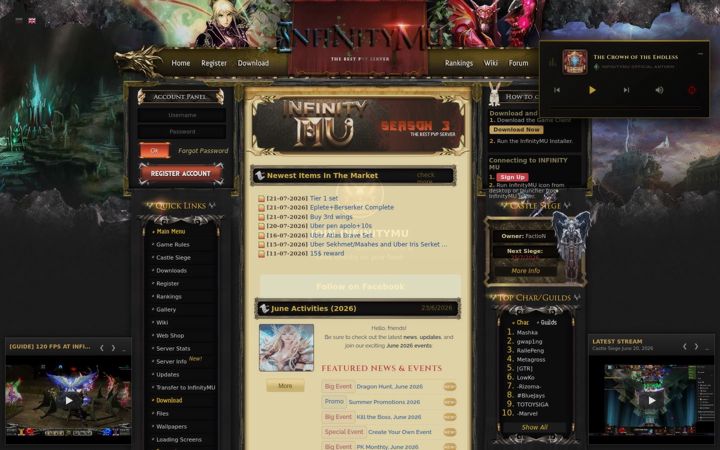 Screenshot ta' infinitymu.net