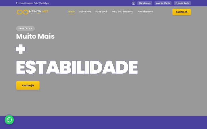 Screenshot of infinitynetcambui.com.br