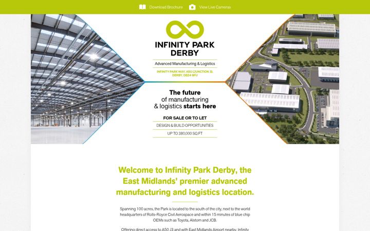 Screenshot of infinityparkderby.co.uk