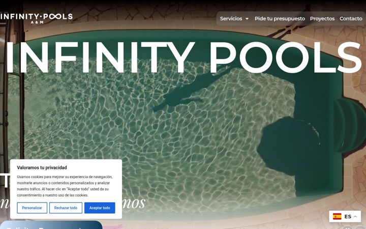 Screenshot of infinitypools.es