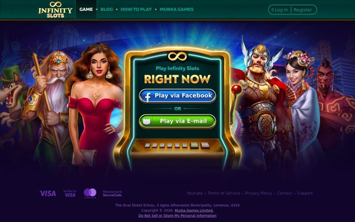 Screenshot of infinityslots.com