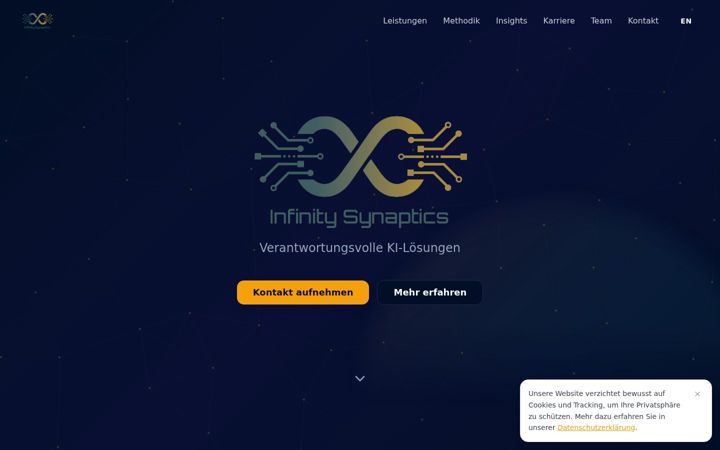 Screenshot of infinitysynaptics.de