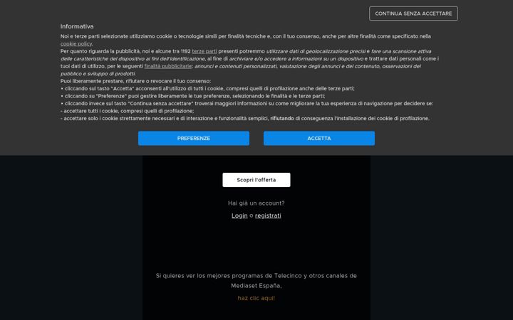 Screenshot of infinitytv.it
