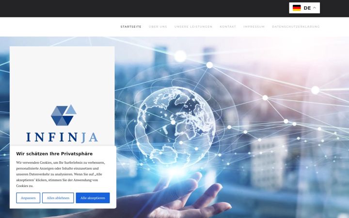 Screenshot of infinja.com
