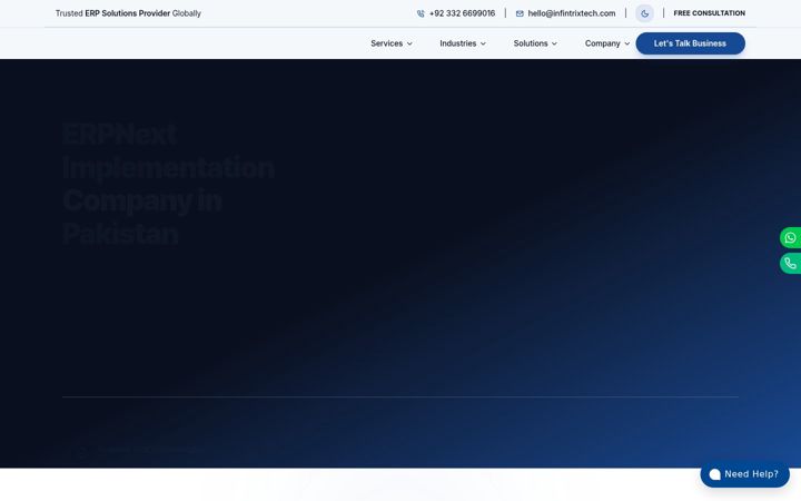 Screenshot of infintrixtech.com