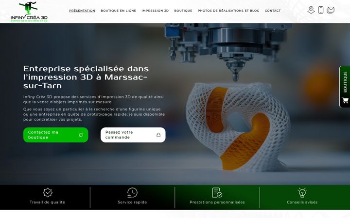 Screenshot of infinycrea3d.fr