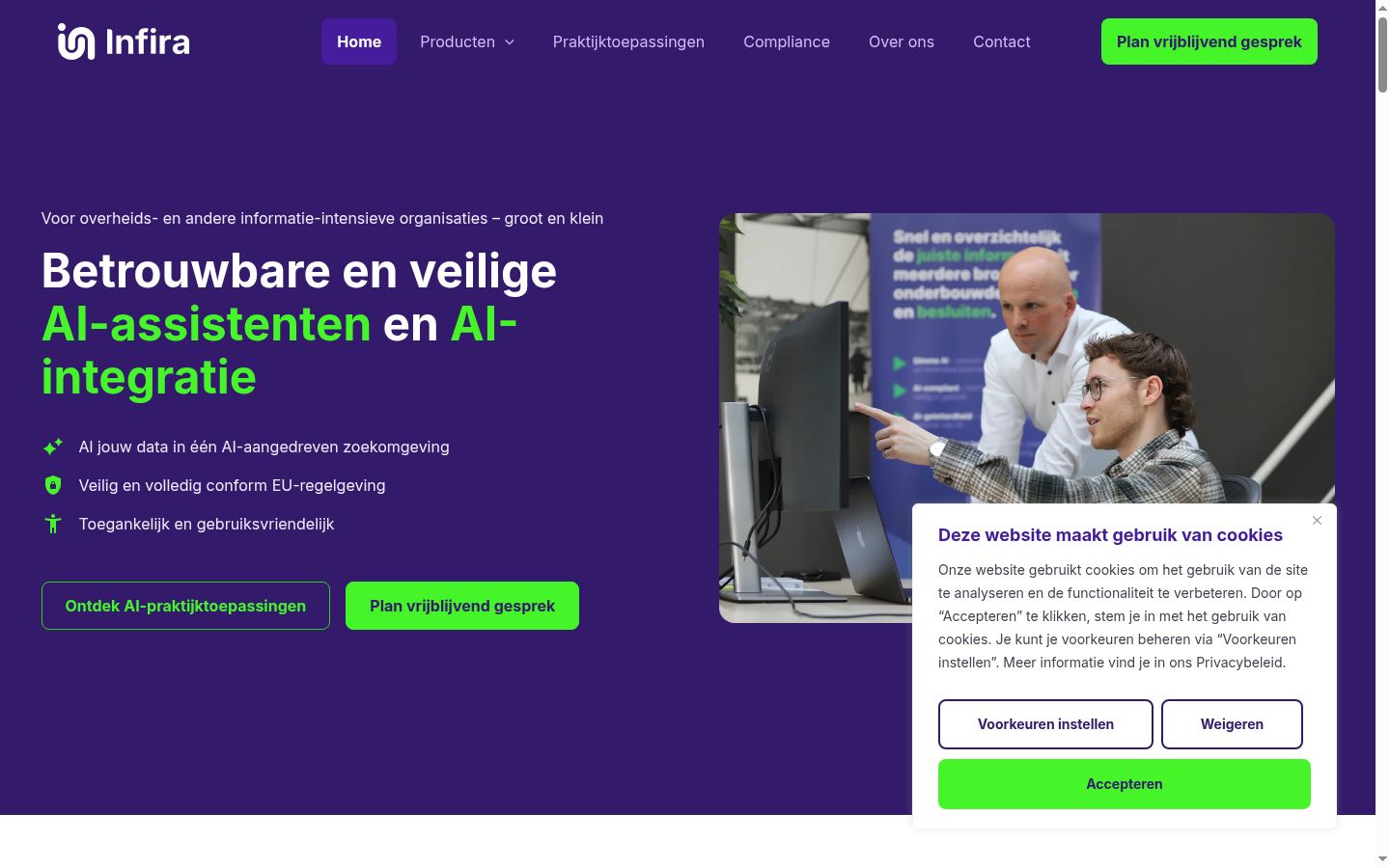 Screenshot tal-banner tal-kunsens muri qabel kwalunkwe interazzjoni