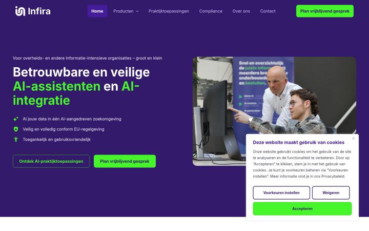 Screenshot of infira.nl