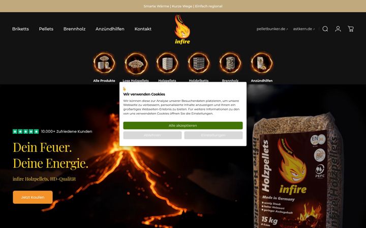 Screenshot of infire-energie.de