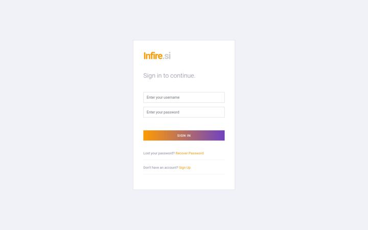 Screenshot of infire.si