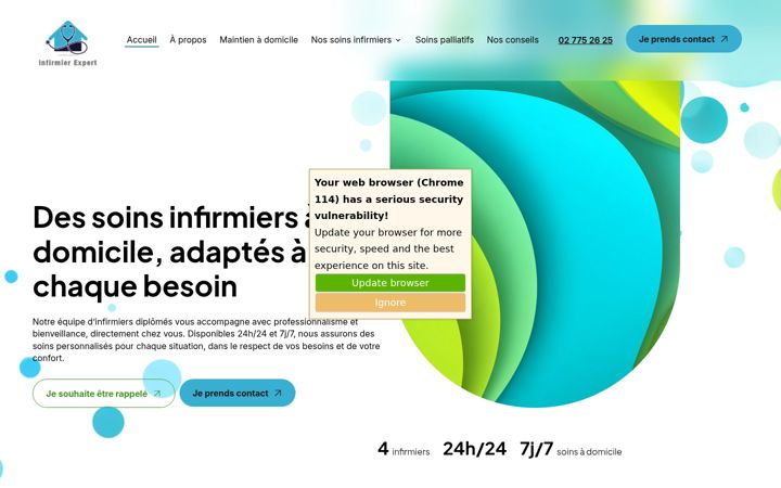 Screenshot of infirmier-expert.be