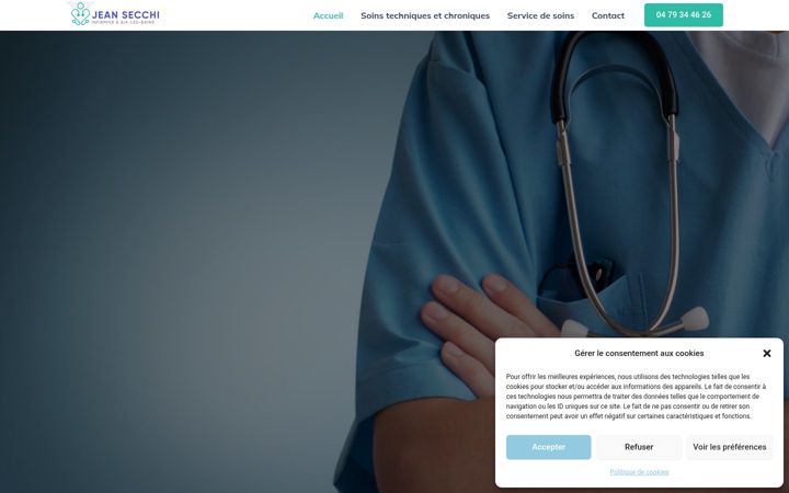 Screenshot of infirmier-jeansecchi.fr