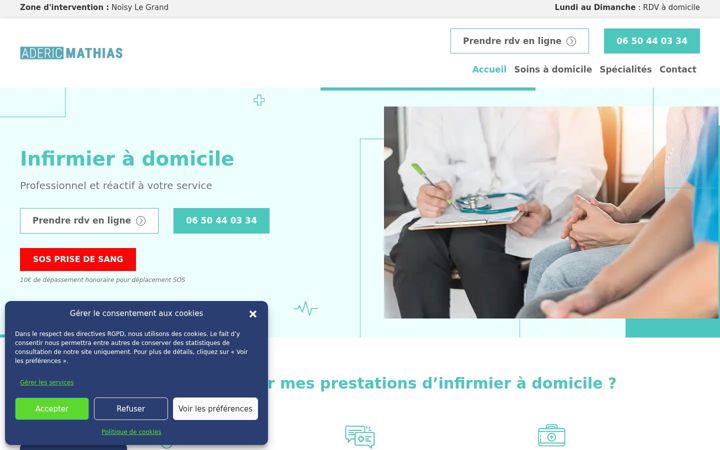 Screenshot of infirmier-noisylegrand.fr