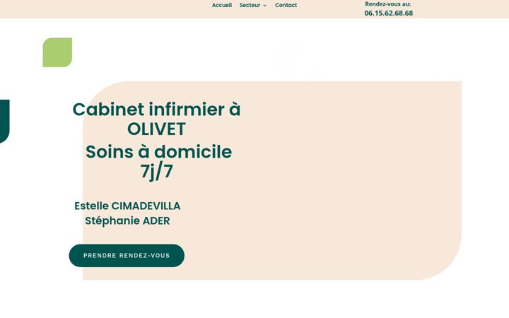 Screenshot of infirmier-olivet.fr