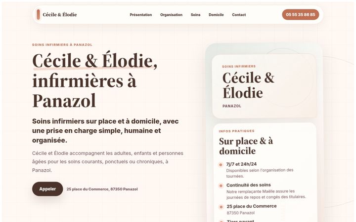 Screenshot of infirmier-pradeau-cecile.fr