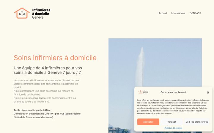 Screenshot of infirmiere-domicile.ch