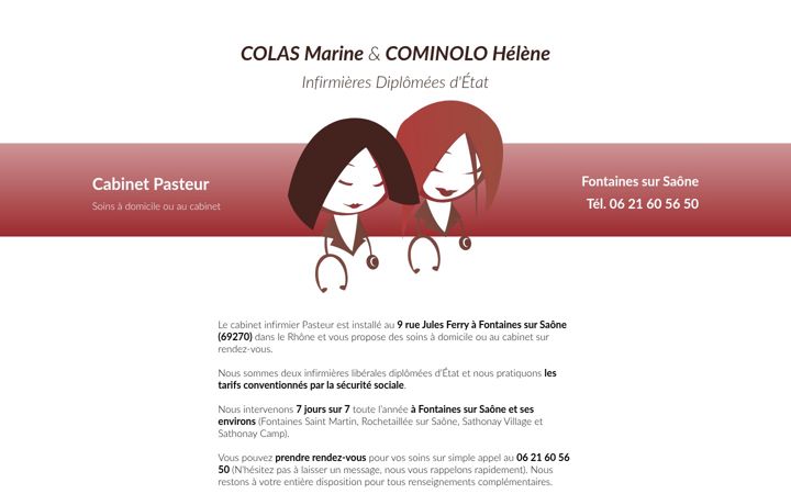 Screenshot of infirmiere-liberale-fontaines-sur-saone.fr