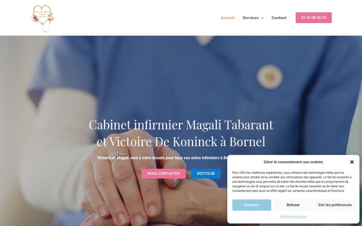 Screenshot of infirmieres-bornel.fr