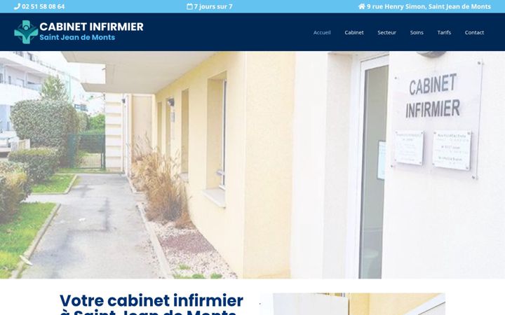 Screenshot of infirmieresaintjeandemonts.com