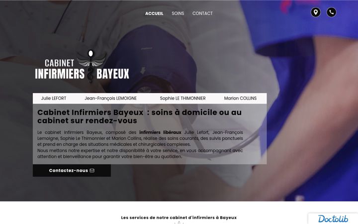 Screenshot of infirmiers-bayeux.fr