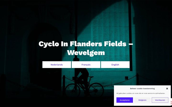 Screenshot of inflandersfieldscyclo.be