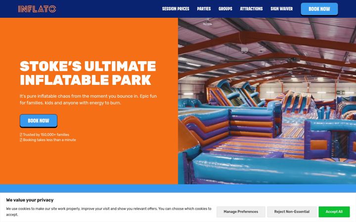 Screenshot of inflatostoke.co.uk