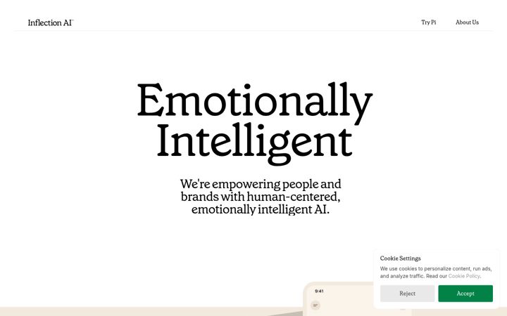Screenshot of inflection.ai