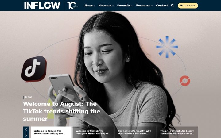 Screenshot of inflownetwork.com