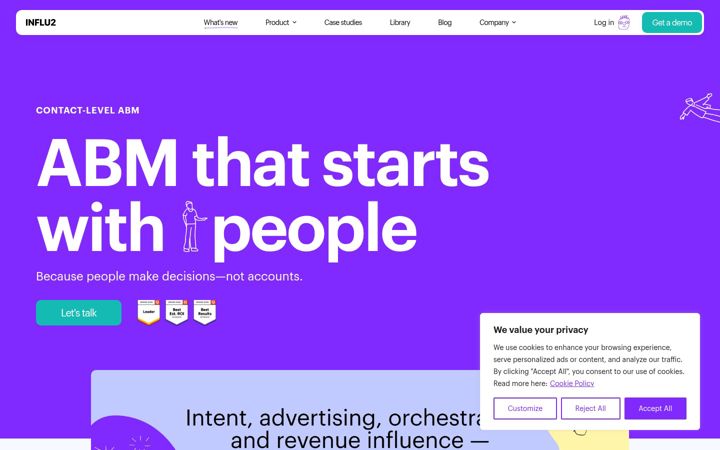 Screenshot ta' influ2.com