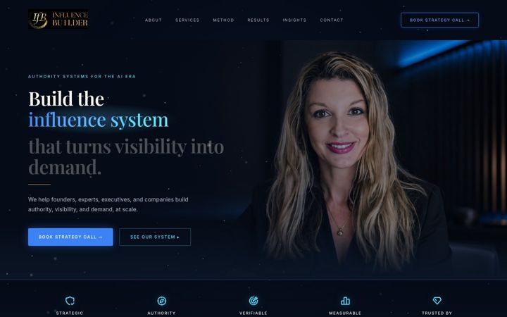 Screenshot of influencebuilder.com