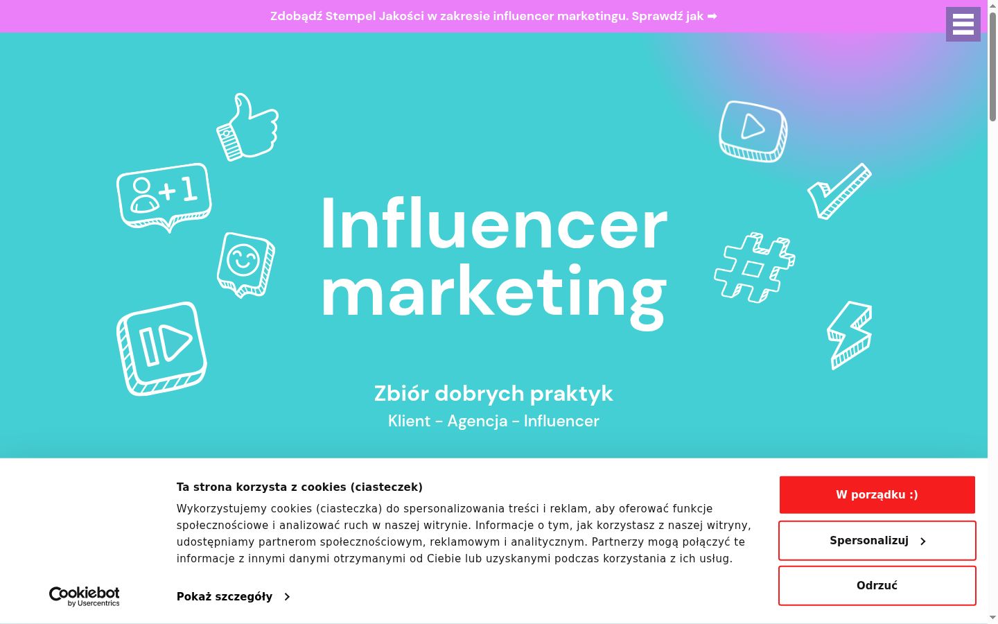 Screenshot tal-banner tal-kunsens muri qabel kwalunkwe interazzjoni