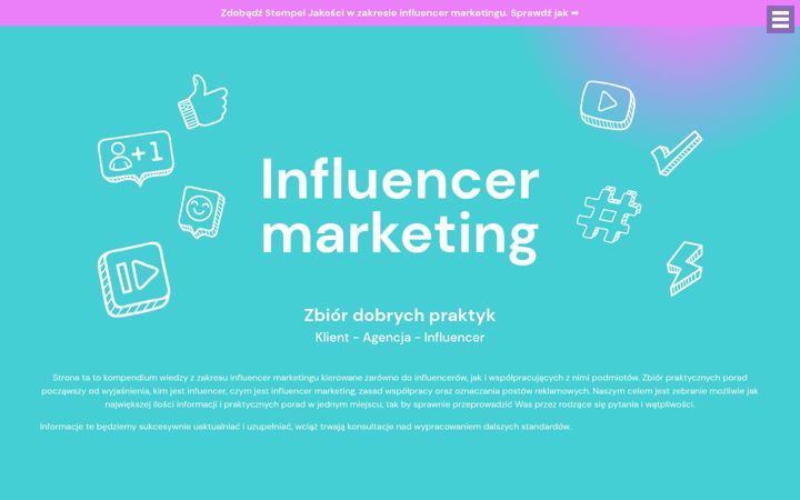 Screenshot of influencermarketing.org.pl
