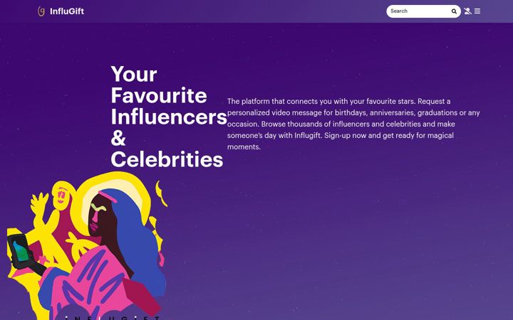 Screenshot of influgift.com