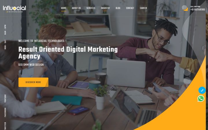Screenshot of influocialdigital.com