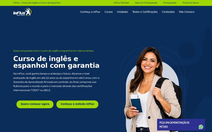 Screenshot of influx.com.br