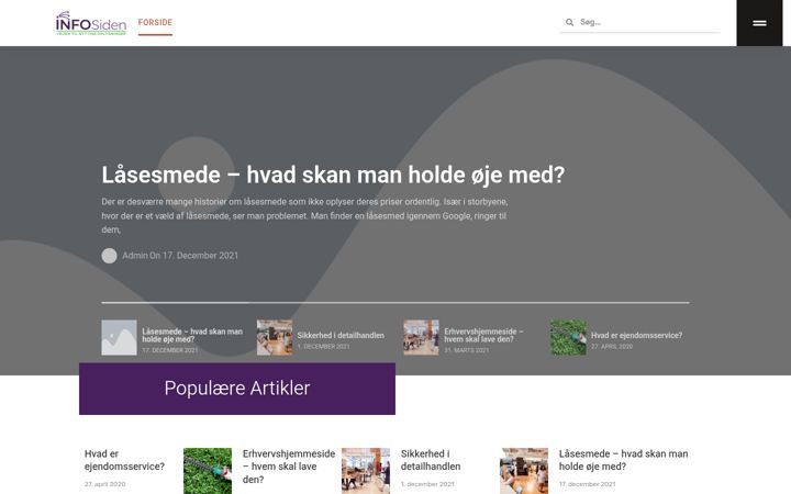 Screenshot of info-siden.dk