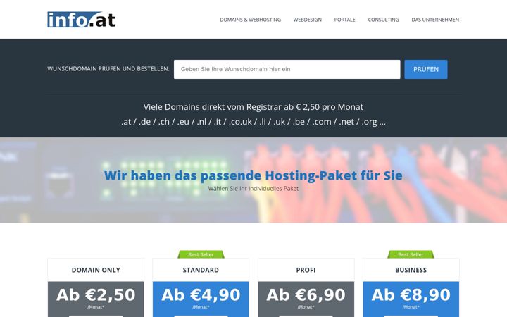 Screenshot of info.at
