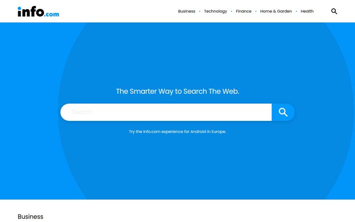 Screenshot of info.com