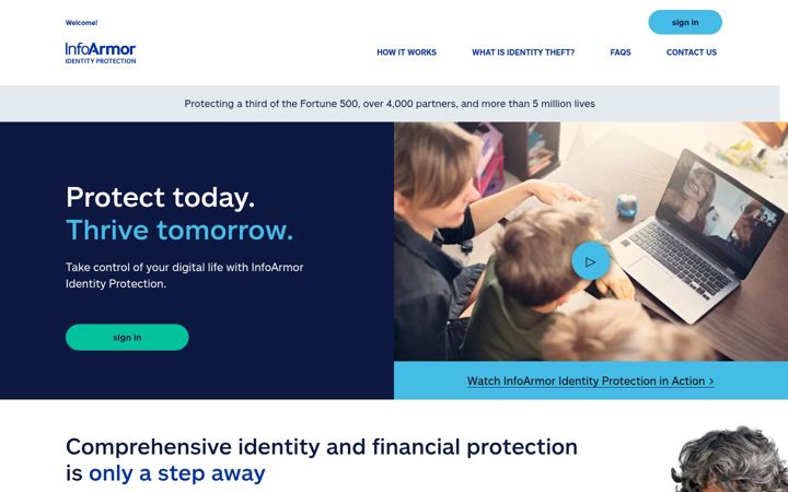 Screenshot of infoarmor.com