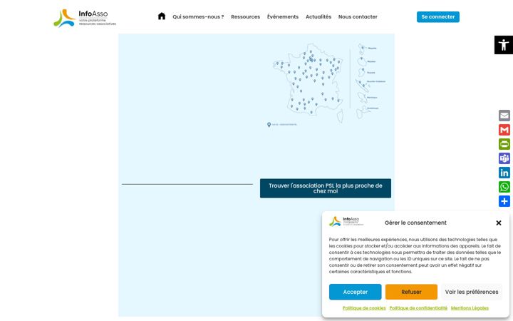 Screenshot of infoasso.fr