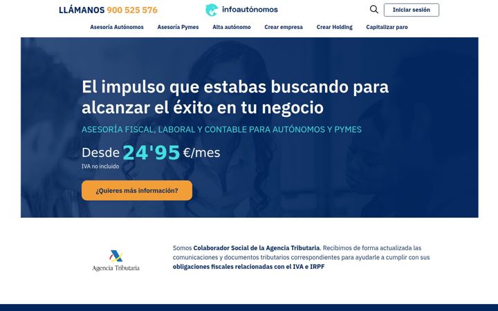 Screenshot of infoautonomos.com