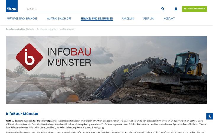 Screenshot of infobau-muenster.de