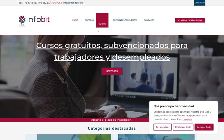 Screenshot of infobitsl.com