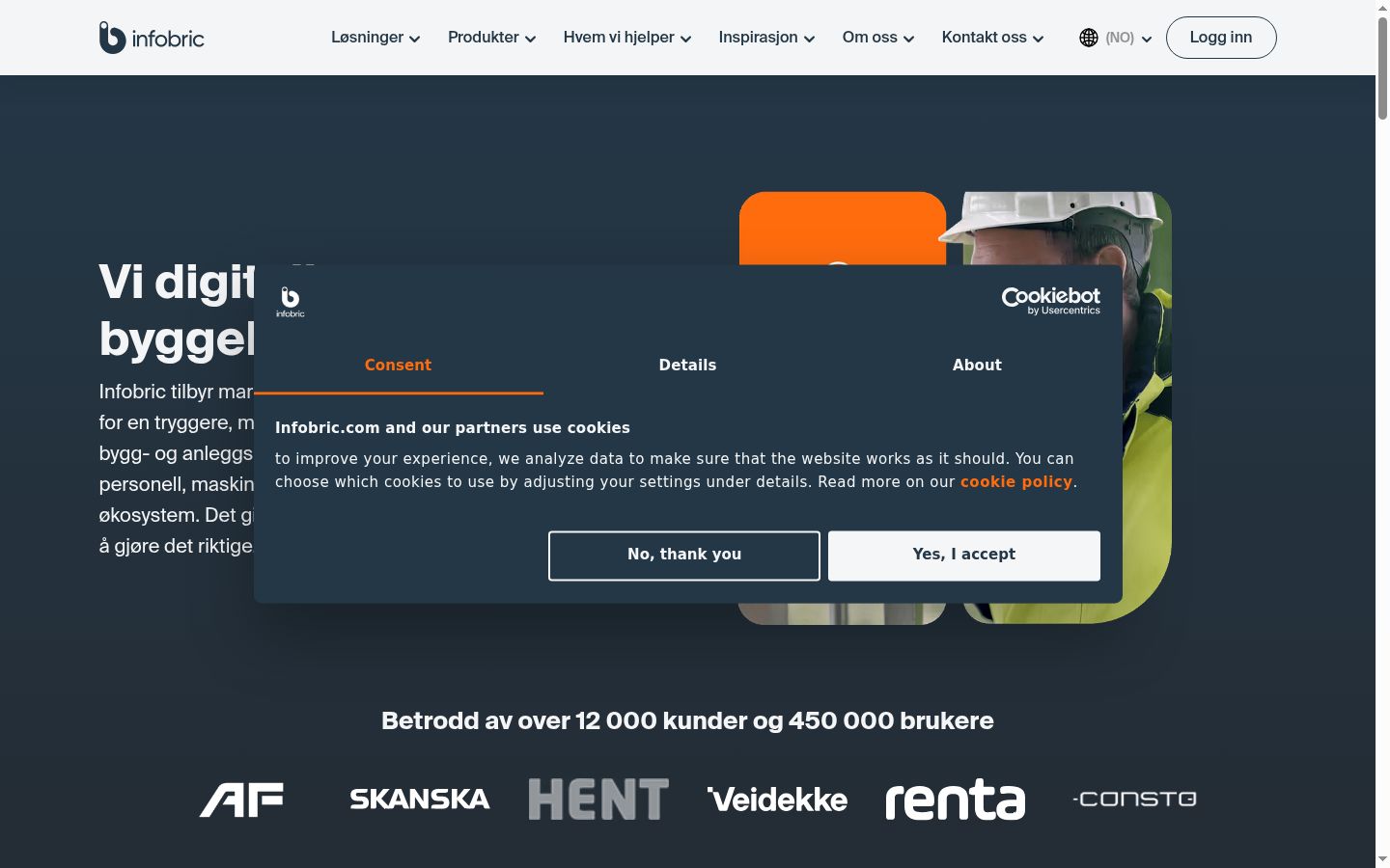 Screenshot tal-banner tal-kunsens muri qabel kwalunkwe interazzjoni