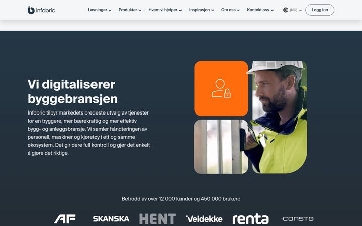 Screenshot of infobric.no
