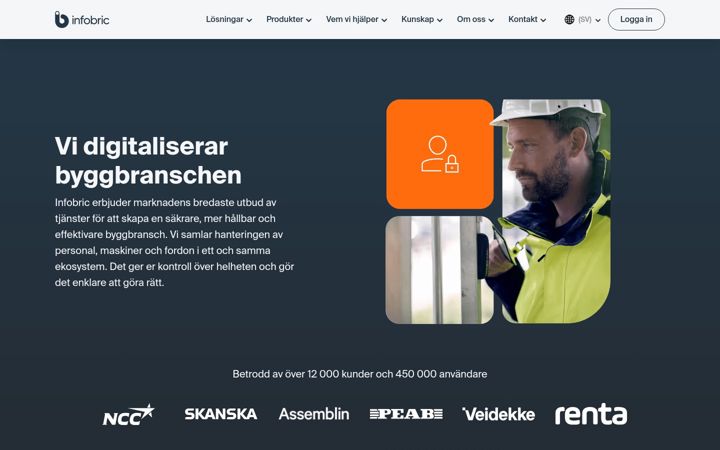 Screenshot of infobric.se