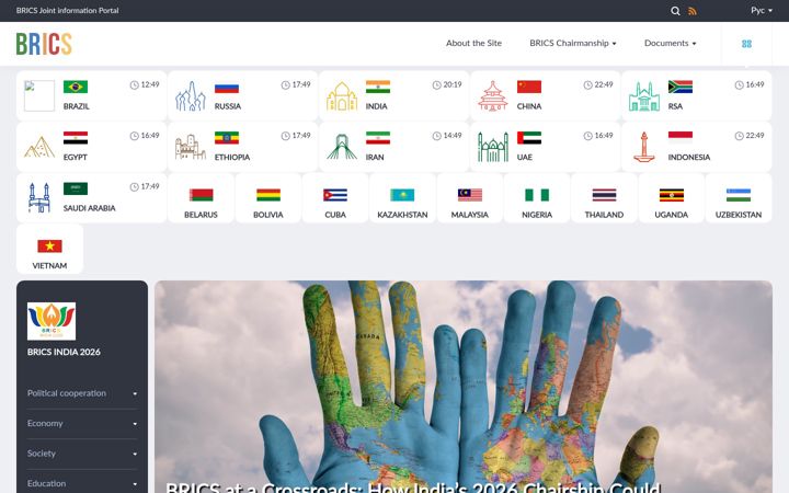 Screenshot of infobrics.org