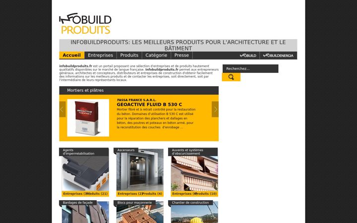 Screenshot of infobuildproduits.fr