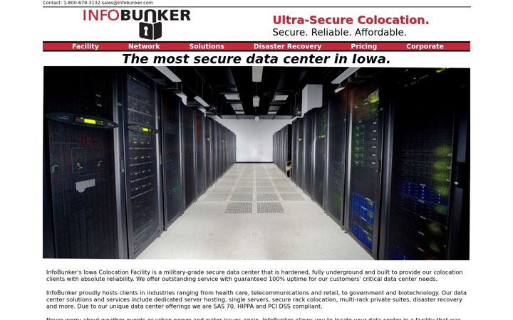 Screenshot of infobunker.com