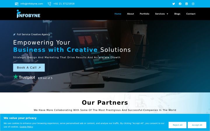 Screenshot of infobyne.com